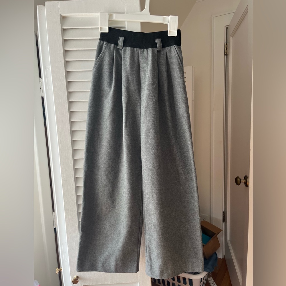 Zara Charcoal Elastic Waist Trousers